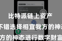 比特派链上资产  用户不错选择相宜我方的神态进行数字财富搞定
